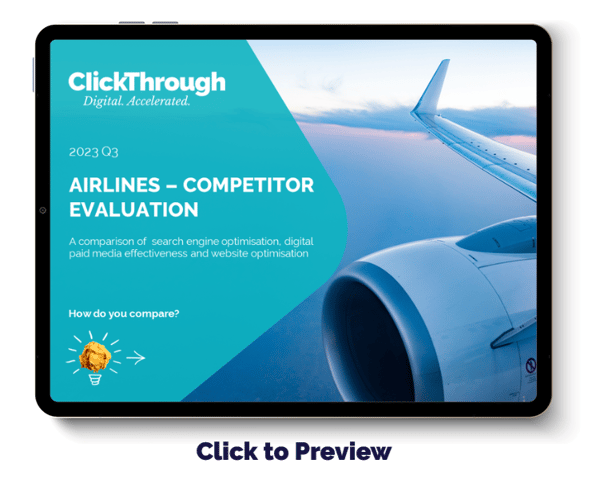 Digital Benchmark Report - Airlines - Q3 2023 - Cover