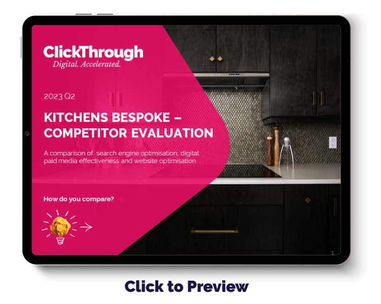 Digital Benchmark Report - Bespoke Kitchen Retailers - Q2 2023 - Cover