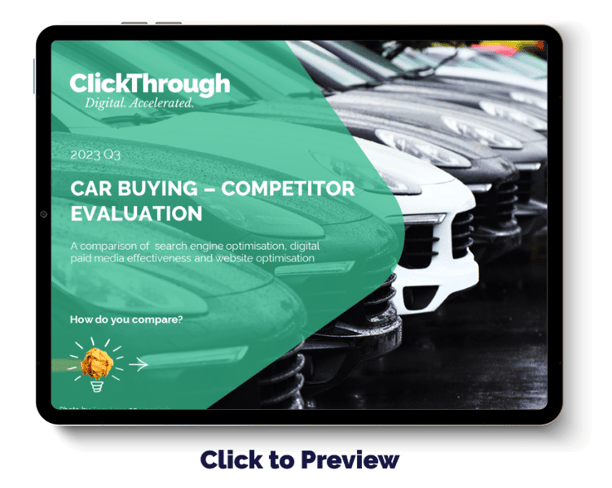 Digital Benchmark Report - Car Buying - Q3 2023 - Cover
