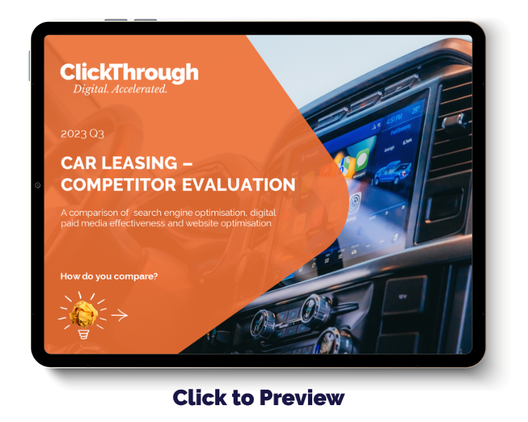 Digital Benchmark Report - Car Leasing - Q3 2023 - Cover