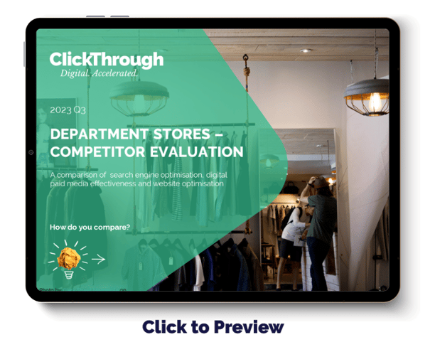 Digital Benchmark Report - Department Stores - Q3 2023 - Cover