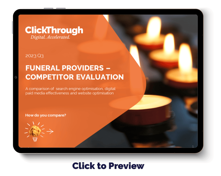 Digital Benchmark Report - Funeral Providers - Q3 2023 - Cover
