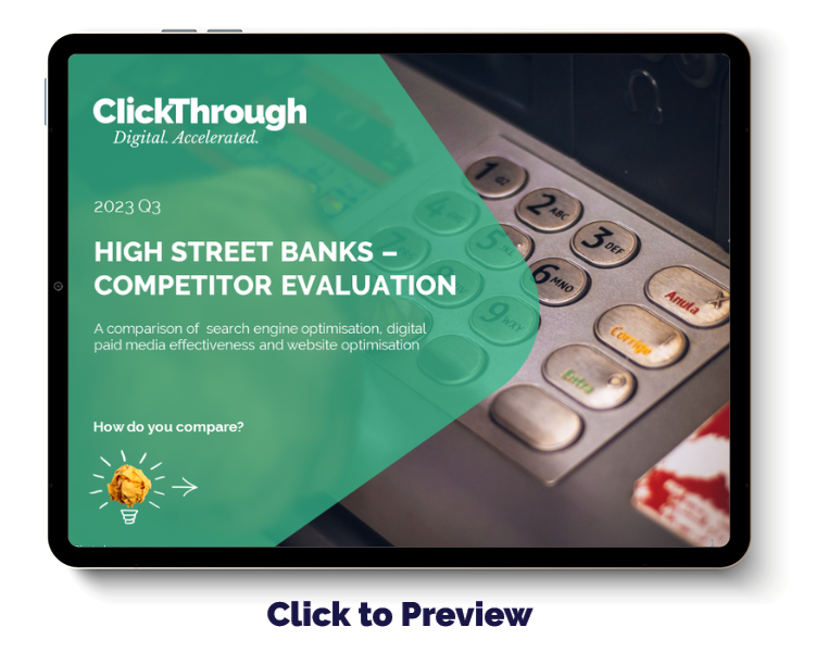Digital Benchmark Report - High Street Banks - Q3 2023 - Cover