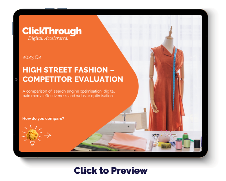 Digital Benchmark Report - High Street Fashion - Q2 2023 - COVER