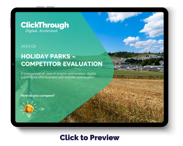 Digital Benchmark Report - Holiday Parks - Q2 2023
