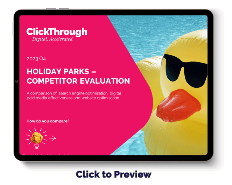 Digital Benchmark Report - Holiday Parks - Q4 2023 - Cover