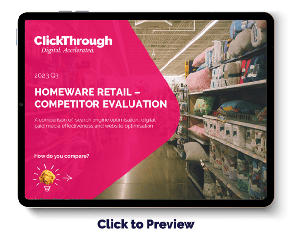 Digital Benchmark Report - Homeware Retail - Q3 2023 - Cover