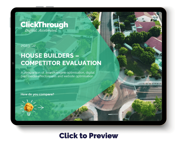 Digital Benchmark Report - House Builders - Q2 May 2023 - Cover