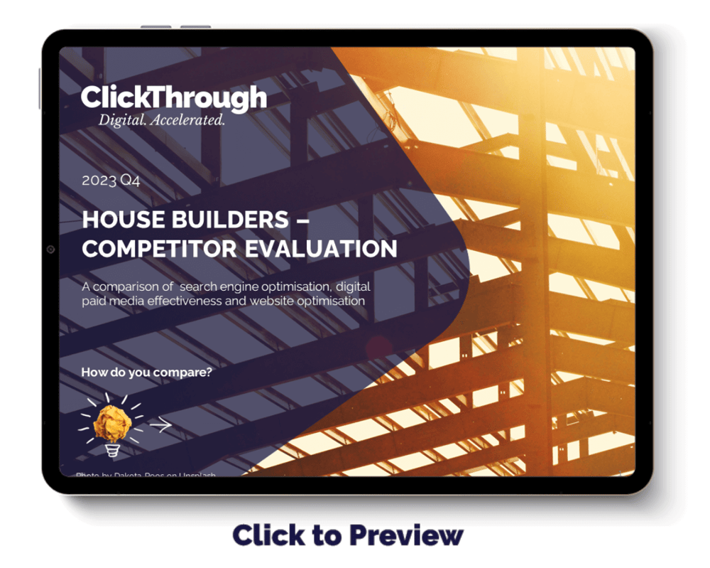 Digital Benchmark Report - House Builders - Q4 2023 - Cover