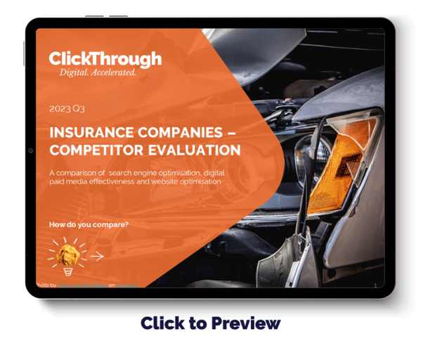 Digital Benchmark Report - Insurance - Q3 2023 - Cover