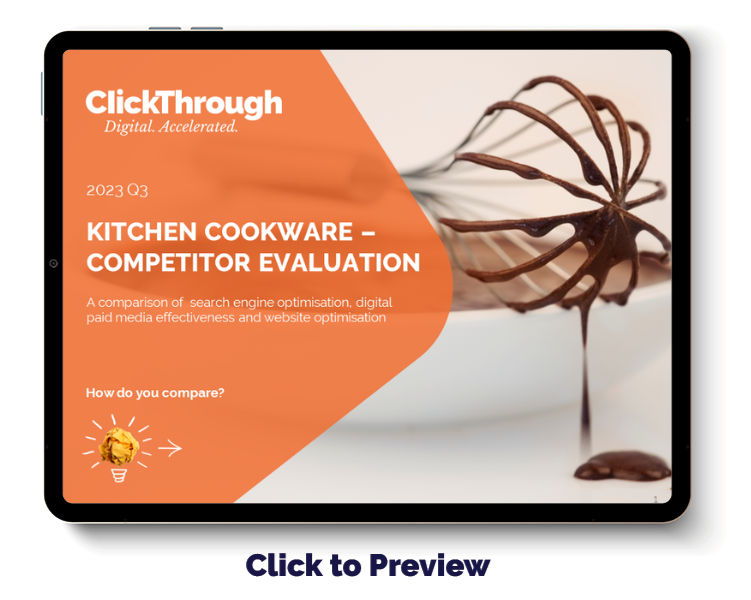 Digital Benchmark Report - Kitchen and Cookware - Q3 2023 - Cover