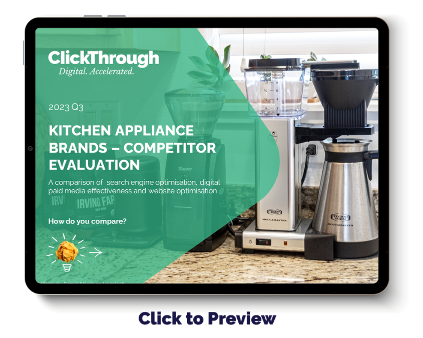 Digital Benchmark Report - KitchenApplianceBrands - Q3 2023 - Cover