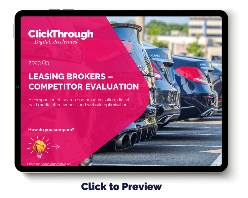 Digital Benchmark Report - Leasing Brokers - Q3 2023 - COVER