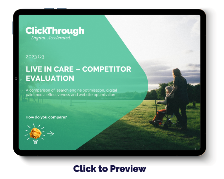 Digital Benchmark Report - Live-in Care - Q3 2023 - Cover