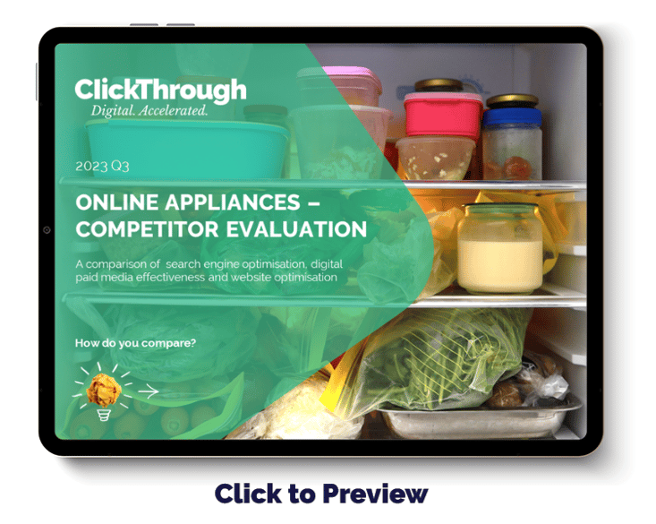 Digital Benchmark Report - Online Appliances - Q3 2023