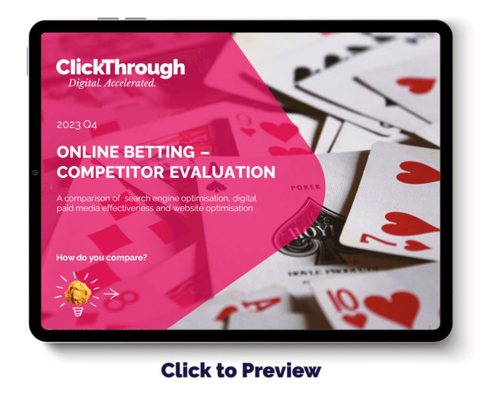 Digital Benchmark Report - Online Betting - Q4 2023 - Cover