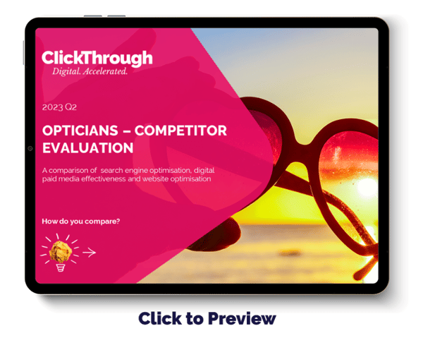 Digital Benchmark Report - Opticians - Q2 May 2023 - Cover