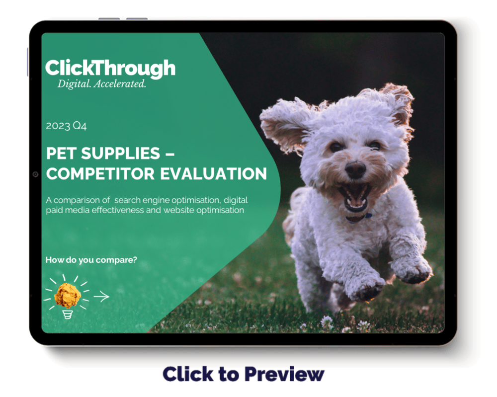 Digital Benchmark Report - Pet Suppliers - Q4 2023 - Cover