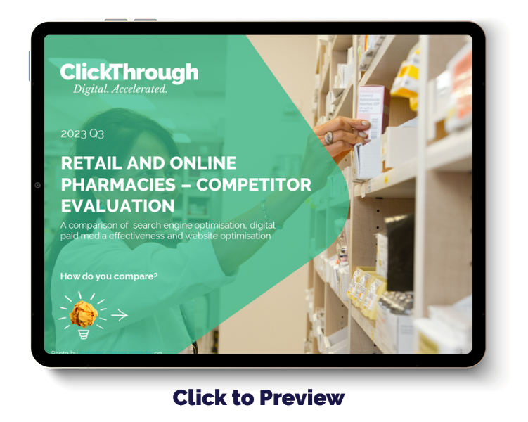 Digital Benchmark Report - Pharmacies - Q3 2023 - Cover
