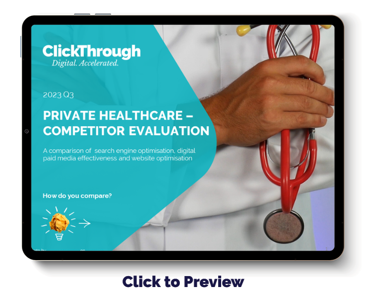 Digital Benchmark Report - Private Healthcare - Q3 2023 - Cover