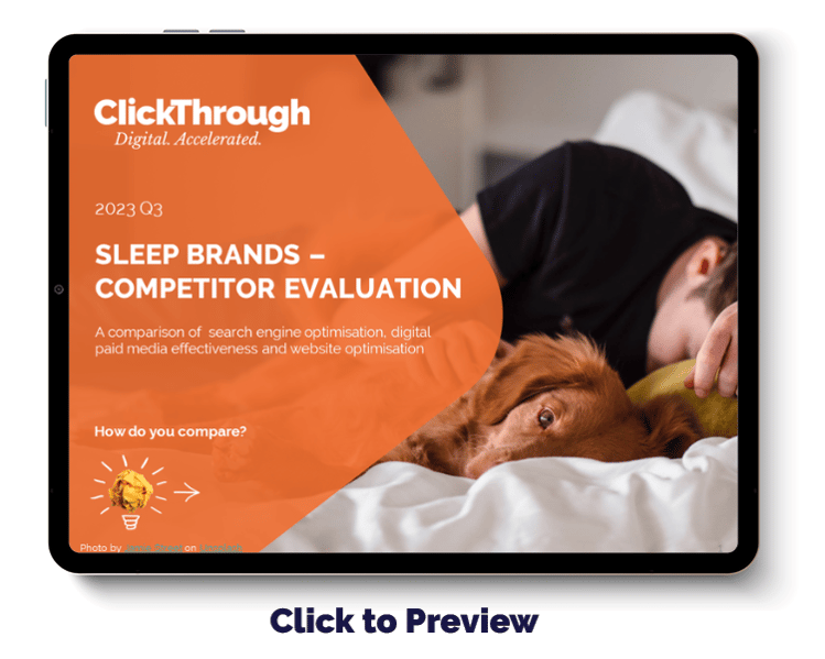 Digital Benchmark Report - Sleep Brands - Q3 2023
