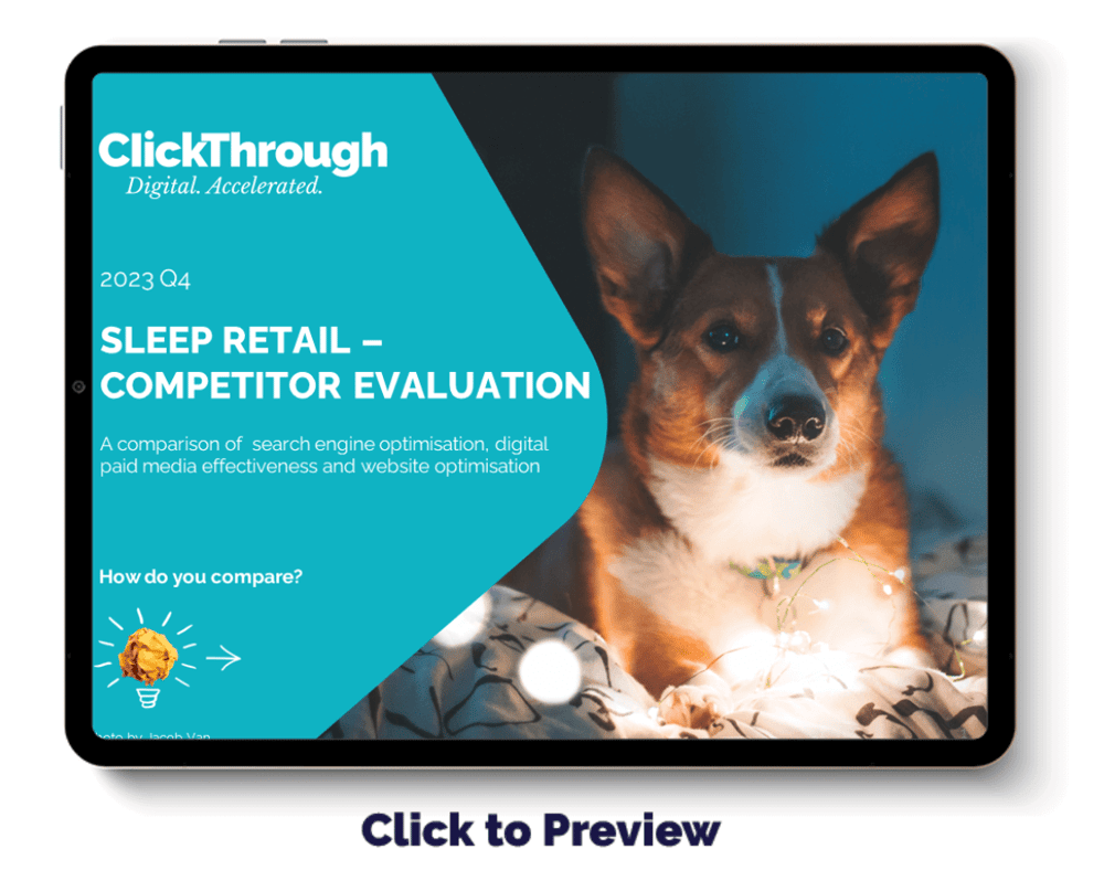 Digital Benchmark Report - Sleep Retail - Q4 2023 - Cover