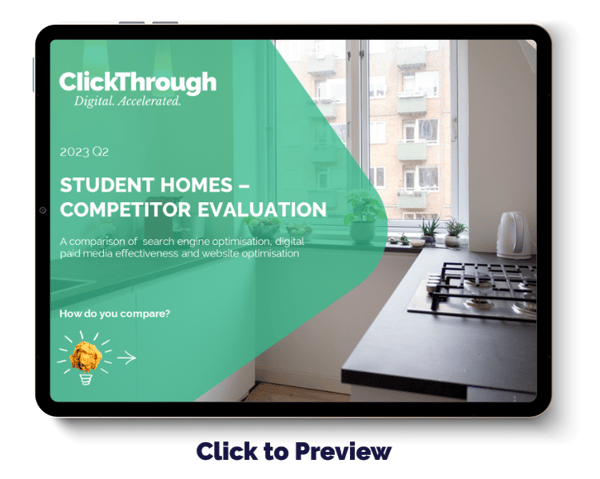 Digital Benchmark Report - Student Homes - Q2 2023 - Cover