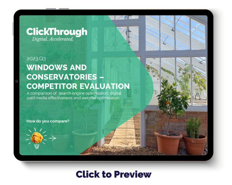 Digital Benchmark Report - Windows and Conservatories - Q3 2023 - Cover