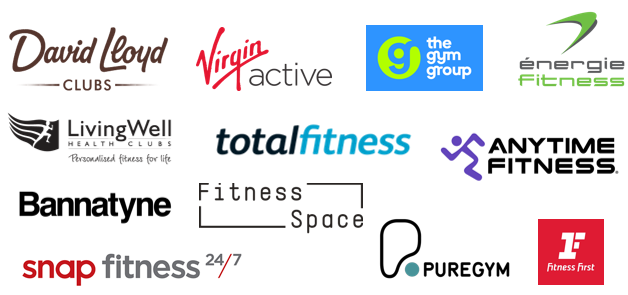 Health and fitness clubs logos