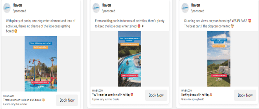 Holiday Parks - Facebook Haven Advert