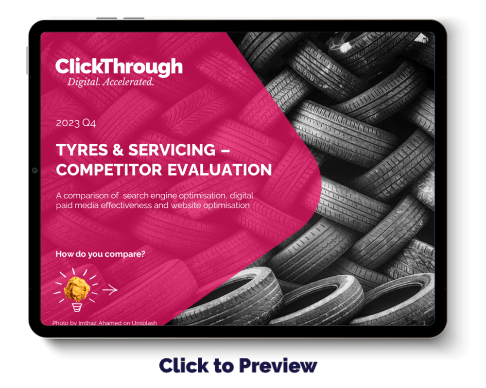 Tyres & Servicing - Digital Benchmark Report - Q4 2023 - Cover