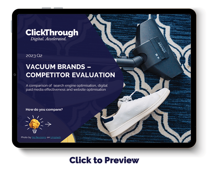 UK Vacuum Cleaner brands - Q2 2023 - Press Release Cover