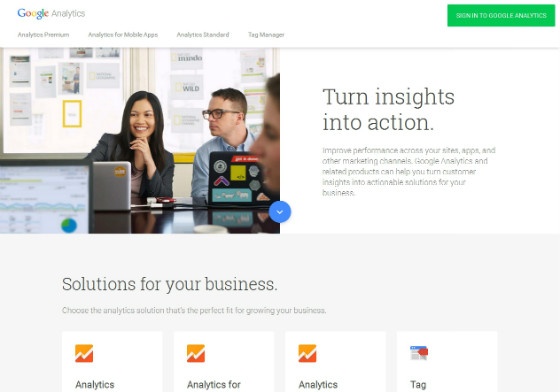 Screenshot of the new Analytics homepage.