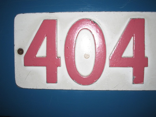 404 licence plate