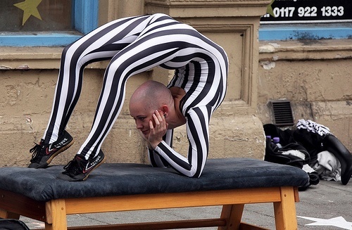 Contortionist striking a pose.