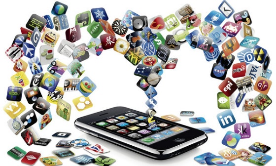 iPhone spurting apps, like an app fountain.