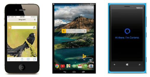 Bing products on mobile devices.