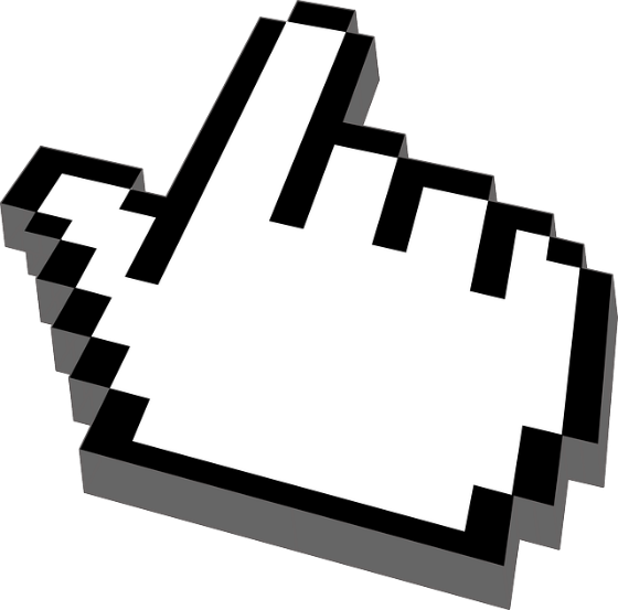 Hand-shaped 'click' pointer.