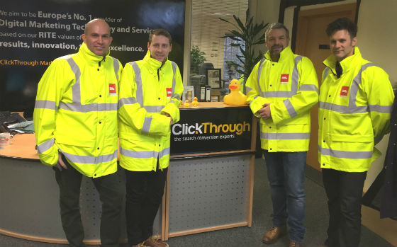 ClickThrough team in Biffa jackets