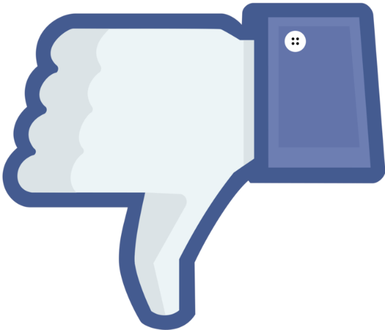 Facebook dislike icon.