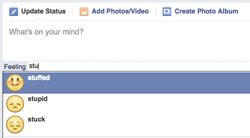 Facebook's new emoji, now labelled 'feeling stuffed'.