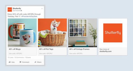Facebook product ads.