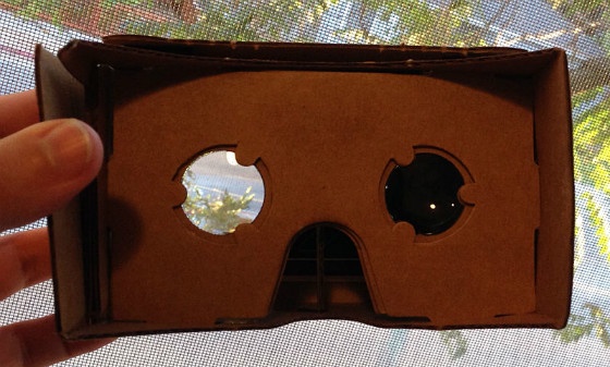 Google cardboard, assembled.