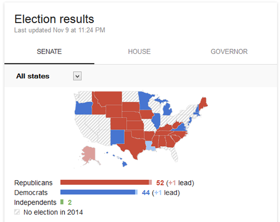 Google midterm elections map.