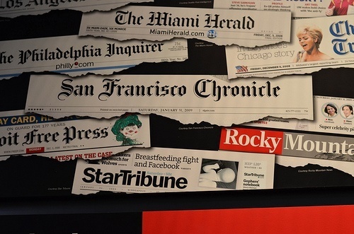 Newspaper headlines