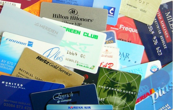 Various loyalty cards.