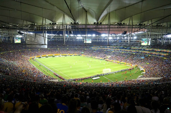 The inside of Maracanã Stadium.