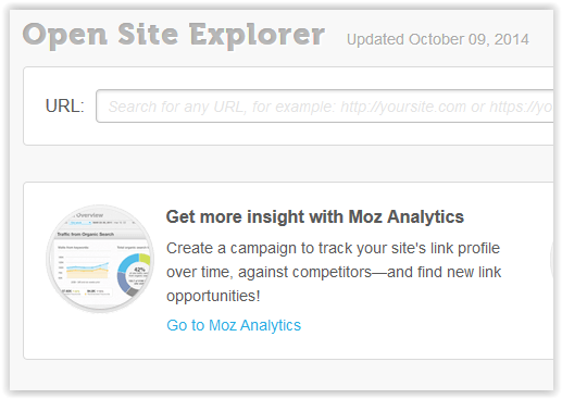 Open Site Explorer example