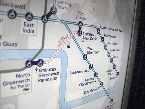Detail of London tube map