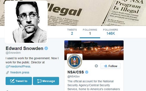 Snowden Twitter page